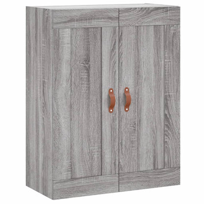 Wandkast 69,5X34X90 Cm Bewerkt Hout Grijs Sonoma Eikenkleurig