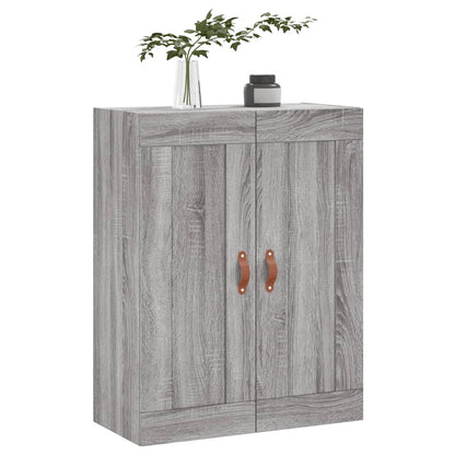 Wandkast 69,5X34X90 Cm Bewerkt Hout Grijs Sonoma Eikenkleurig
