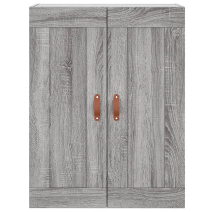 Wandkast 69,5X34X90 Cm Bewerkt Hout Grijs Sonoma Eikenkleurig