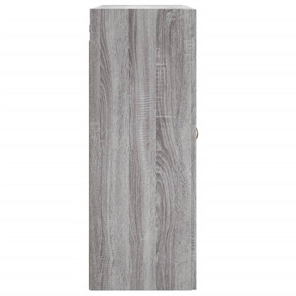 Wandkast 69,5X34X90 Cm Bewerkt Hout Grijs Sonoma Eikenkleurig