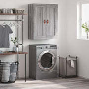Wandkast 69,5x34x90 cm bewerkt hout grijs sonoma