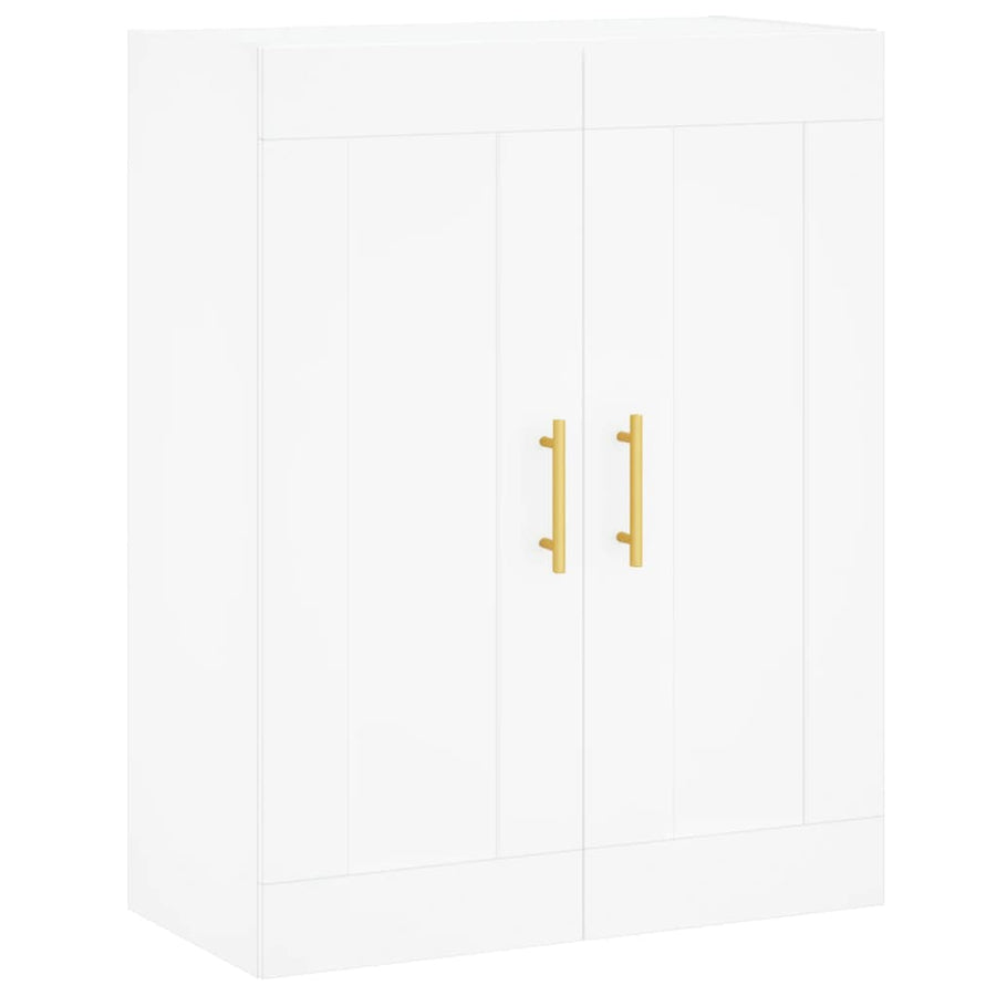 Wandkast 69,5X34X90 Cm Bewerkt Hout Wit