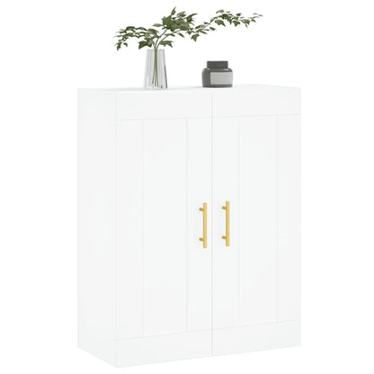 Wandkast 69,5X34X90 Cm Bewerkt Hout Wit