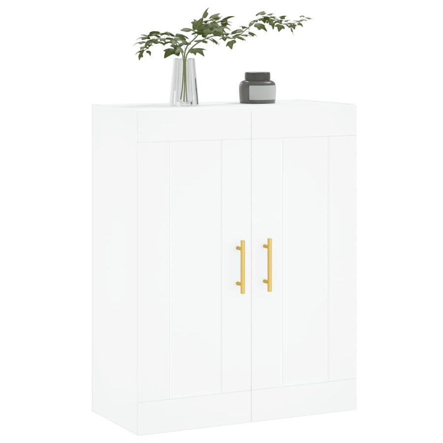 Wandkast 69,5X34X90 Cm Bewerkt Hout Wit