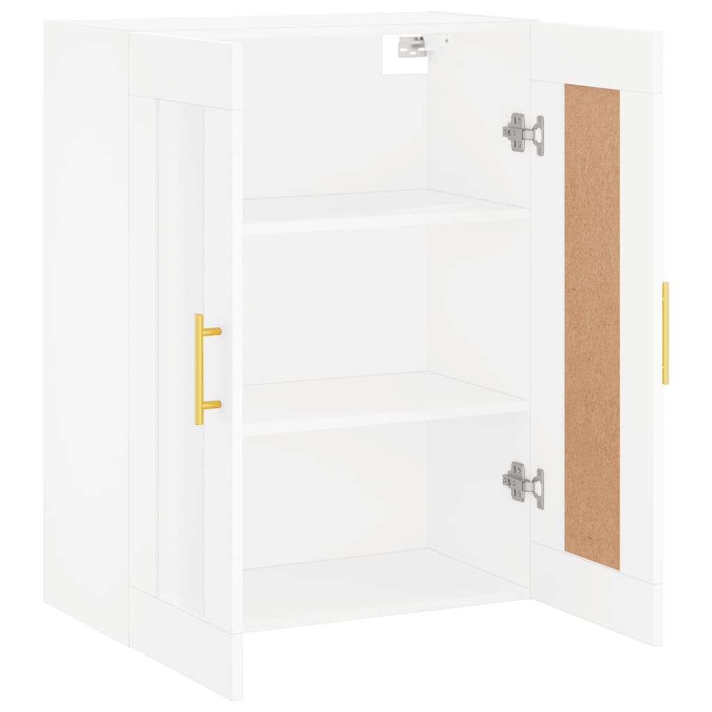 Wandkast 69,5X34X90 Cm Bewerkt Hout Wit