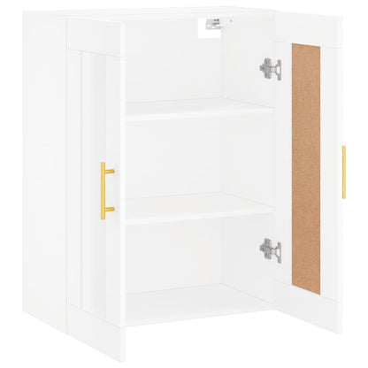 Wandkast 69,5X34X90 Cm Bewerkt Hout Wit