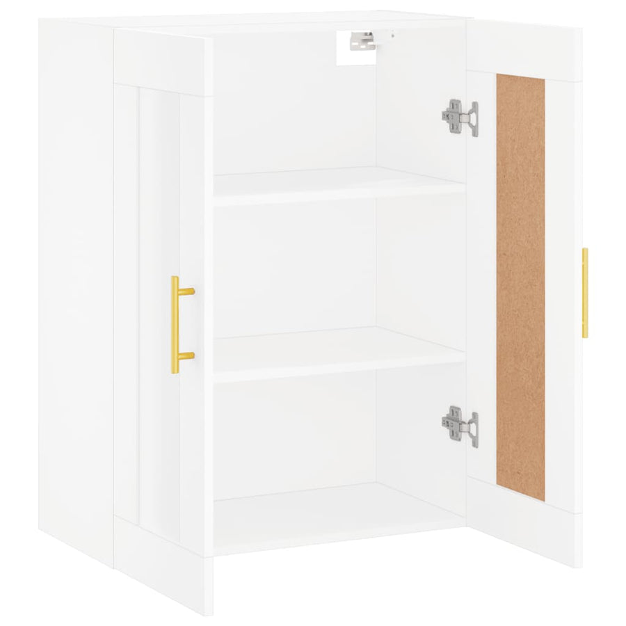Wandkast 69,5X34X90 Cm Bewerkt Hout Wit