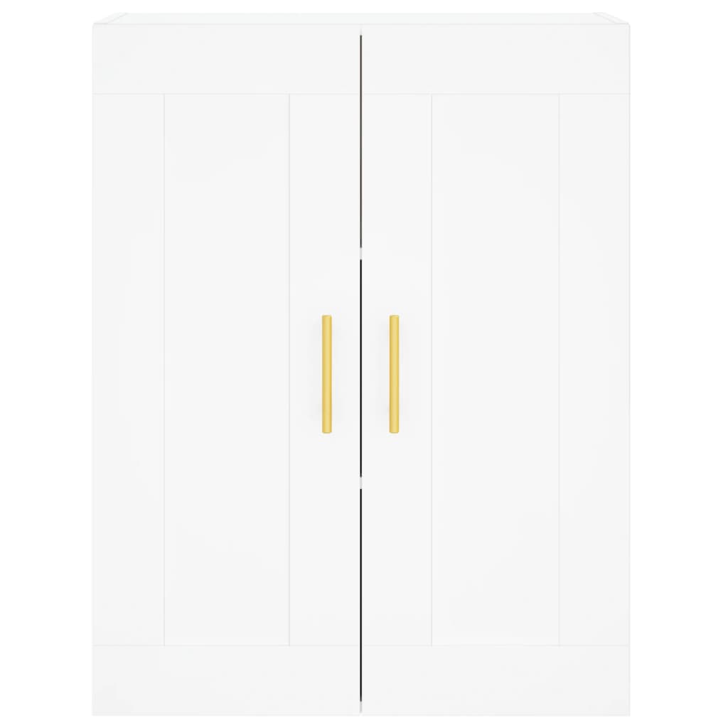 Wandkast 69,5X34X90 Cm Bewerkt Hout Wit