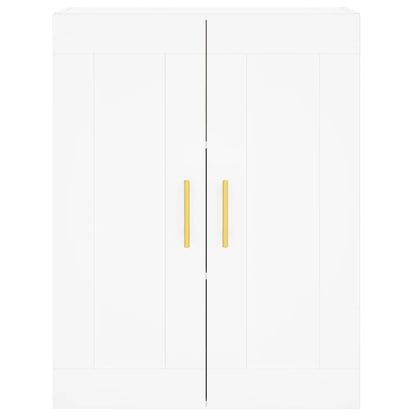 Wandkast 69,5X34X90 Cm Bewerkt Hout Wit