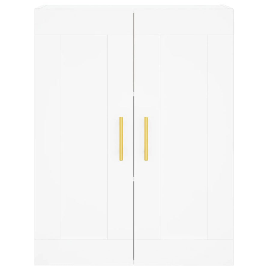 Wandkast 69,5X34X90 Cm Bewerkt Hout Wit