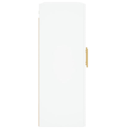 Wandkast 69,5X34X90 Cm Bewerkt Hout Wit