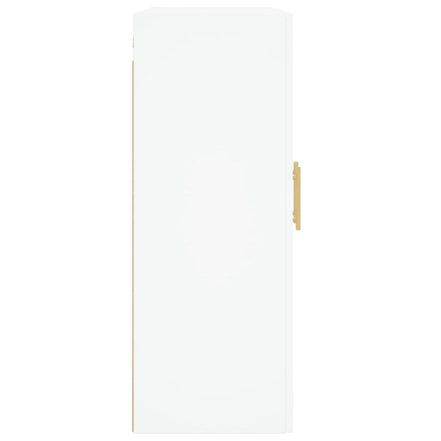 Wandkast 69,5X34X90 Cm Bewerkt Hout Wit