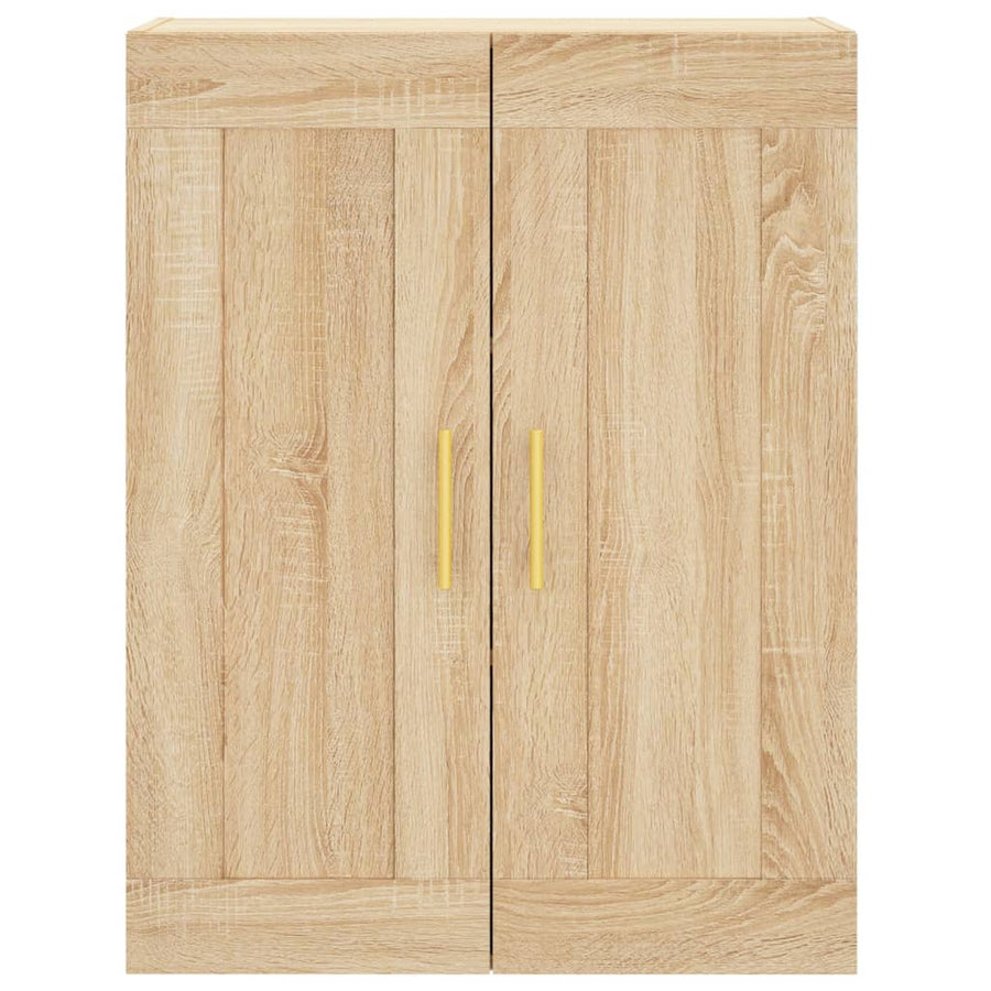 Wandkast 69,5X34X90 Cm Bewerkt Hout Kleurig Sonoma eiken