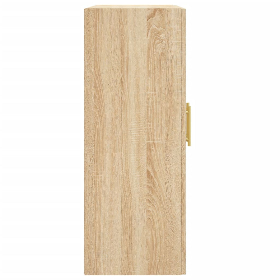 Wandkast 69,5X34X90 Cm Bewerkt Hout Kleurig Sonoma eiken
