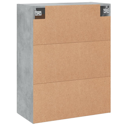 Wandkast 69,5X34X90 Cm Bewerkt Hout Betongrijs