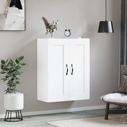 Wandkast 69,5X34X90 Cm Bewerkt Hout Wit