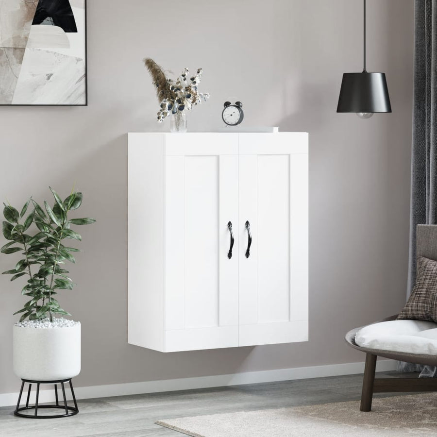 Wandkast 69,5X34X90 Cm Bewerkt Hout Wit