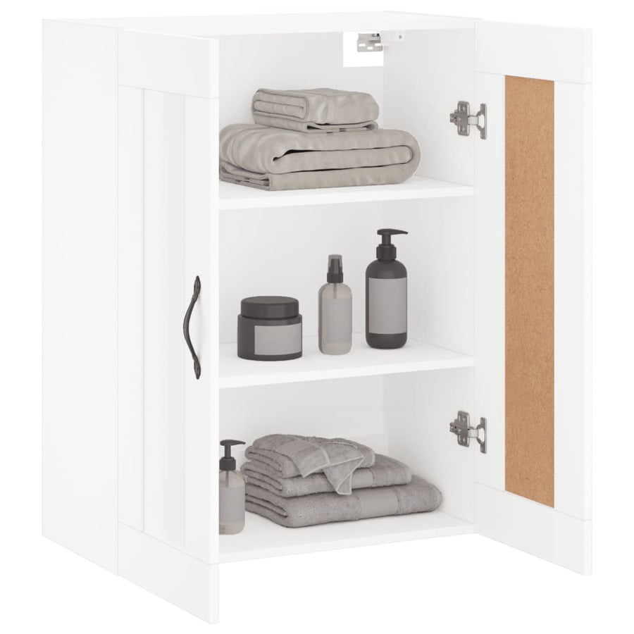 Wandkast 69,5X34X90 Cm Bewerkt Hout Wit
