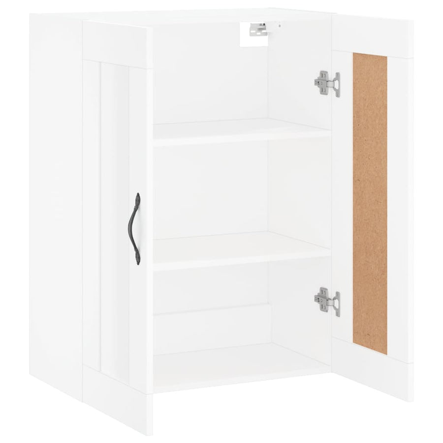 Wandkast 69,5X34X90 Cm Bewerkt Hout Wit