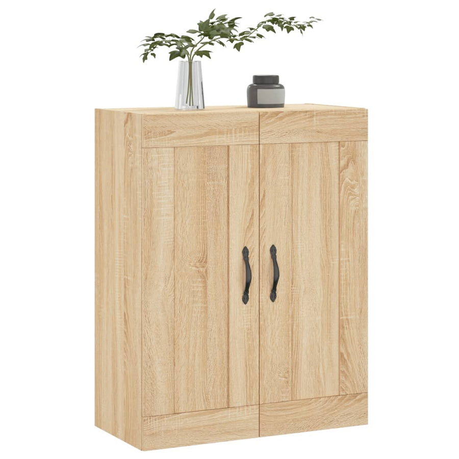 Wandkast 69,5X34X90 Cm Bewerkt Hout Kleurig Sonoma eiken