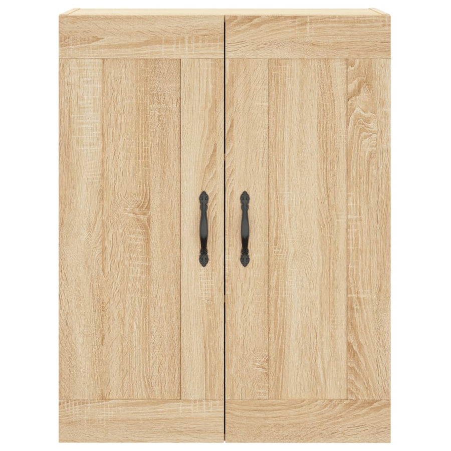 Wandkast 69,5X34X90 Cm Bewerkt Hout Kleurig Sonoma eiken