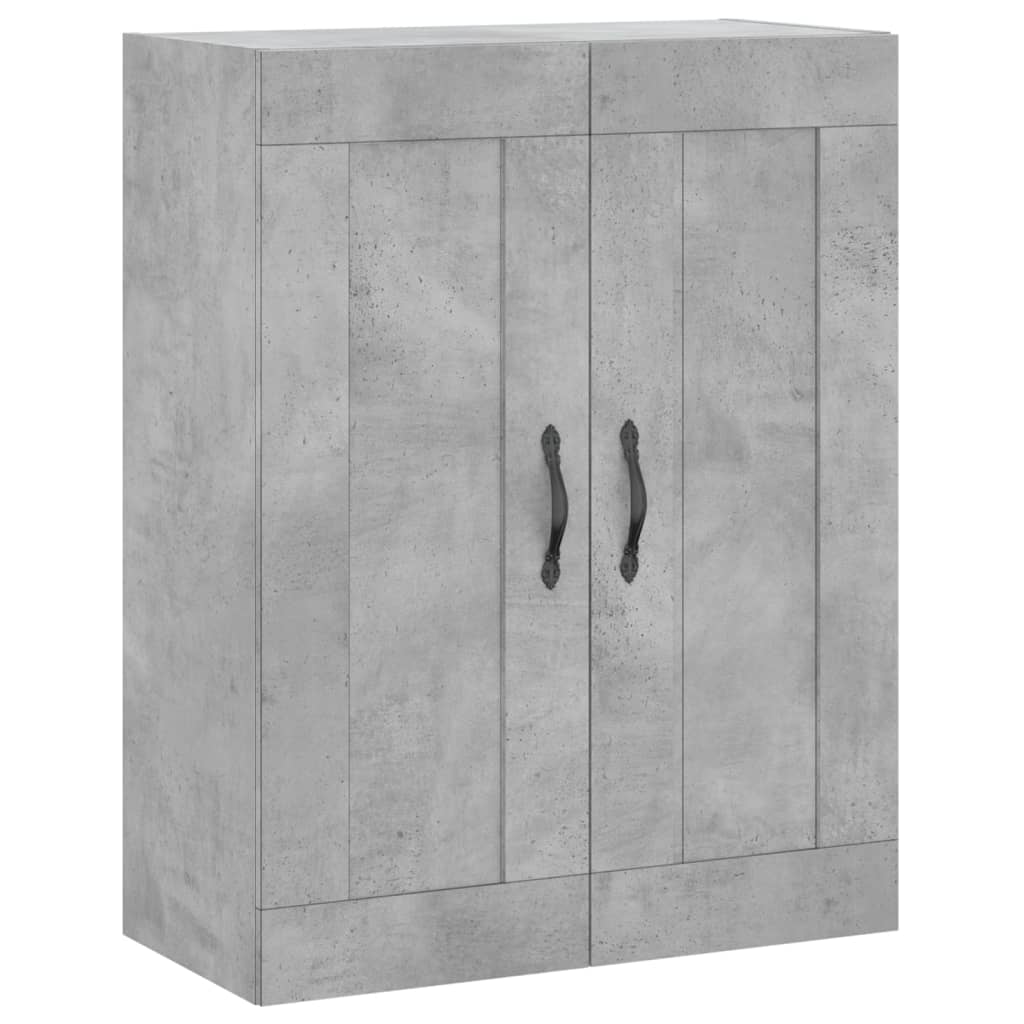 Wandkast 69,5X34X90 Cm Bewerkt Hout Betongrijs