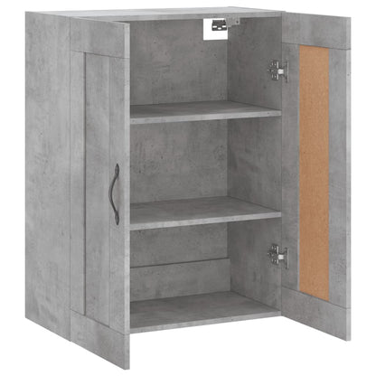 Wandkast 69,5X34X90 Cm Bewerkt Hout Betongrijs