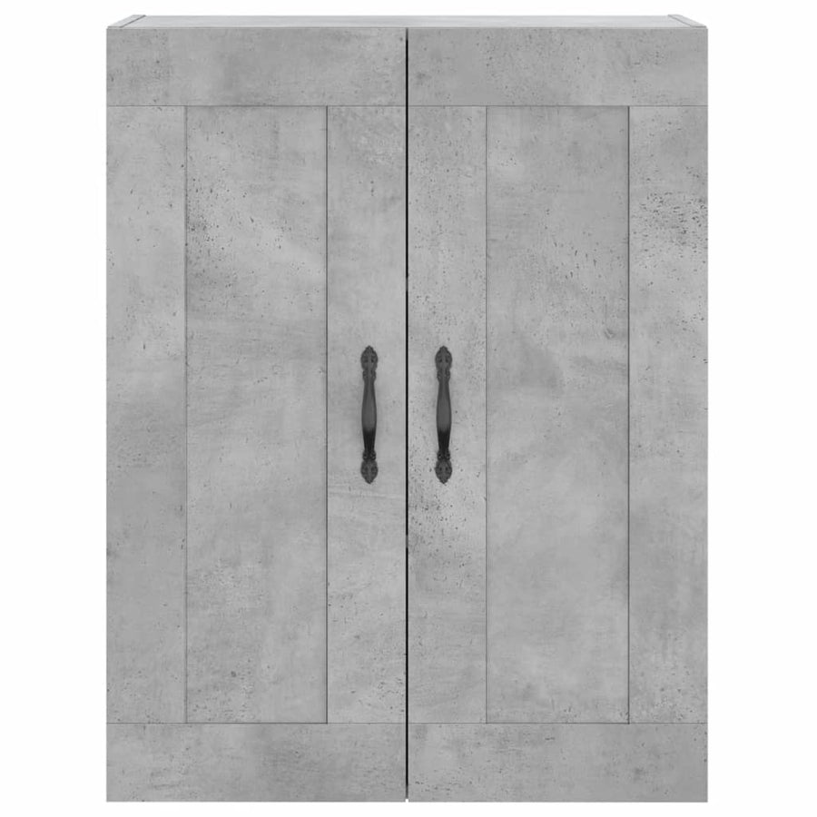 Wandkast 69,5X34X90 Cm Bewerkt Hout Betongrijs