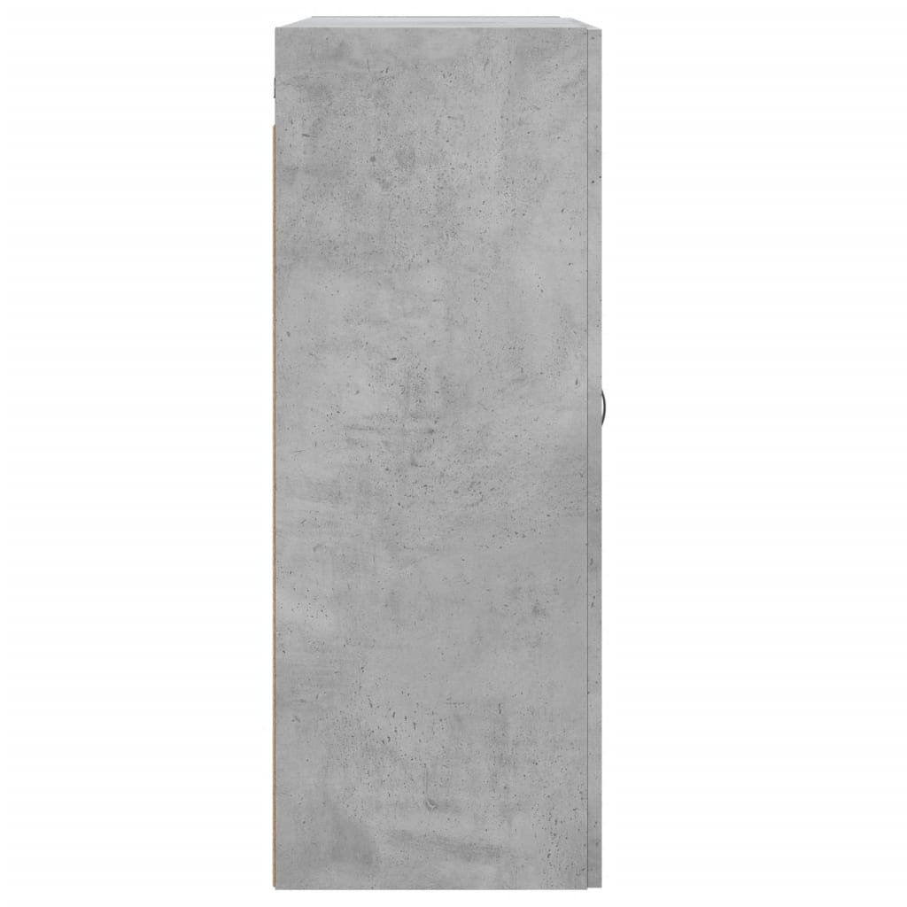 Wandkast 69,5X34X90 Cm Bewerkt Hout Betongrijs