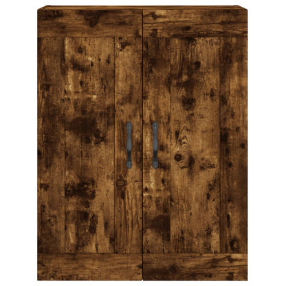 Wandkast 69,5X34X90 Cm Bewerkt Hout Kleurig Gerookt eiken