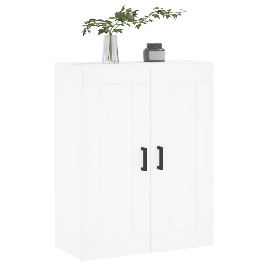 Wandkast 69,5X34X90 Cm Bewerkt Hout Wit
