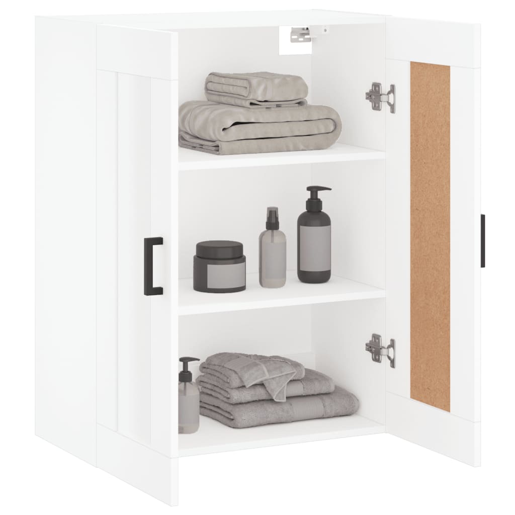 Wandkast 69,5X34X90 Cm Bewerkt Hout Wit