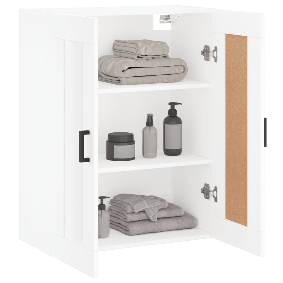 Wandkast 69,5X34X90 Cm Bewerkt Hout Wit