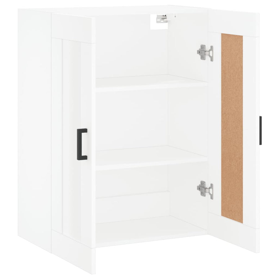 Wandkast 69,5X34X90 Cm Bewerkt Hout Wit