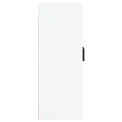 Wandkast 69,5X34X90 Cm Bewerkt Hout Wit