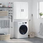 Wall cabinet 69.5x34x90 cm distressed wood white