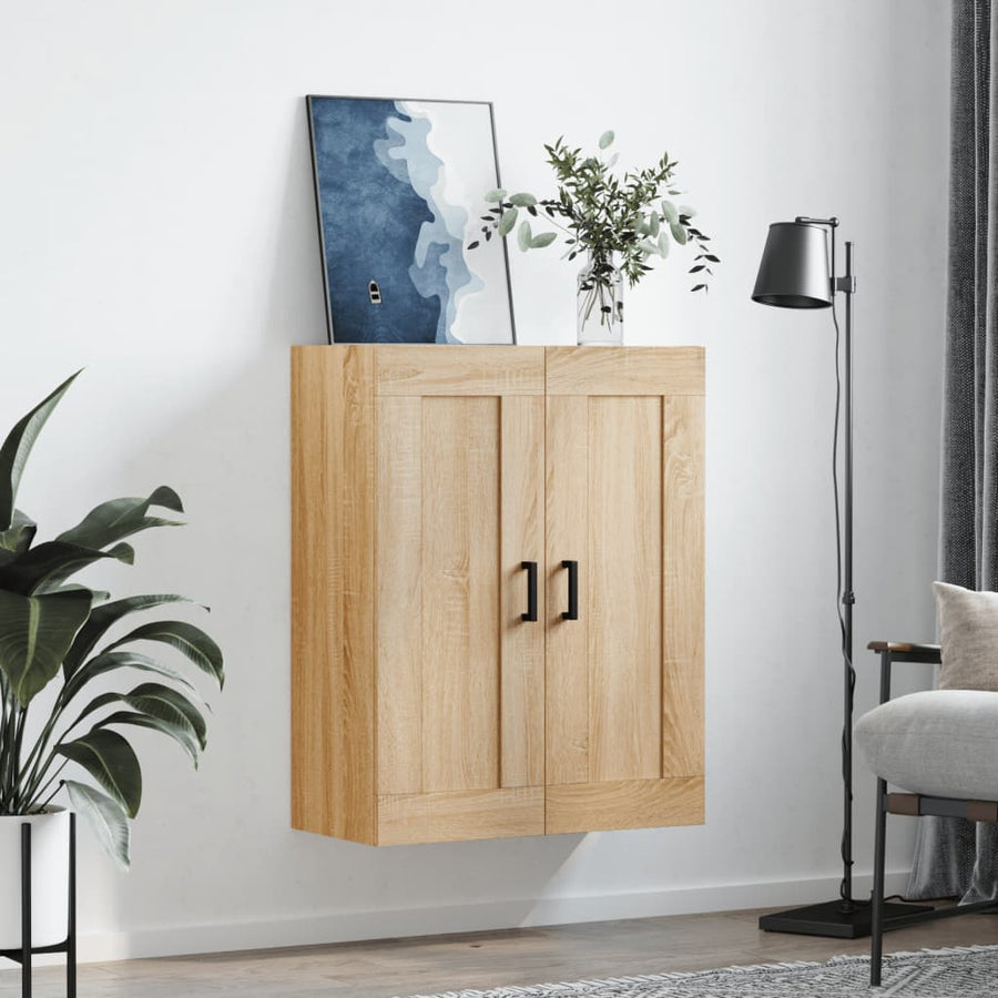Wandkast 69,5X34X90 Cm Bewerkt Hout Kleurig Sonoma eiken