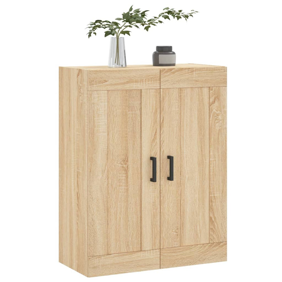 Wandkast 69,5X34X90 Cm Bewerkt Hout Kleurig Sonoma eiken