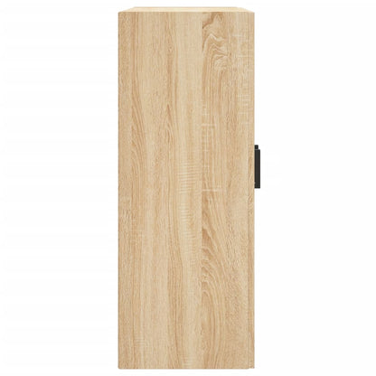 Wandkast 69,5X34X90 Cm Bewerkt Hout Kleurig Sonoma eiken