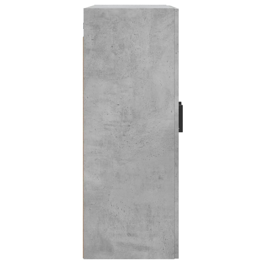 Wandkast 69,5X34X90 Cm Bewerkt Hout Betongrijs