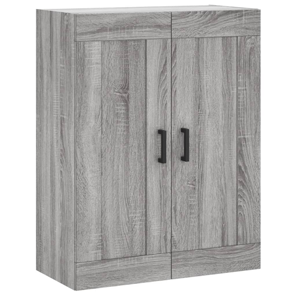 Wandkast 69,5X34X90 Cm Bewerkt Hout Grijs Sonoma Eikenkleurig