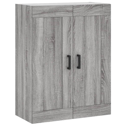 Wandkast 69,5X34X90 Cm Bewerkt Hout Grijs Sonoma Eikenkleurig