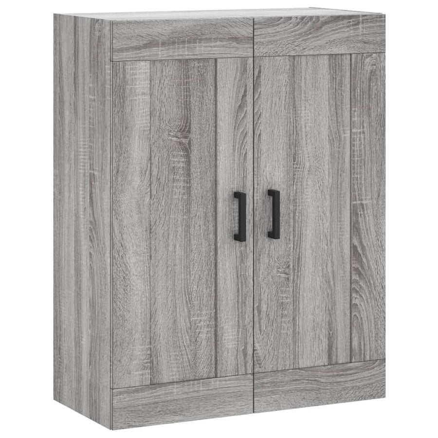Wandkast 69,5X34X90 Cm Bewerkt Hout Grijs Sonoma Eikenkleurig