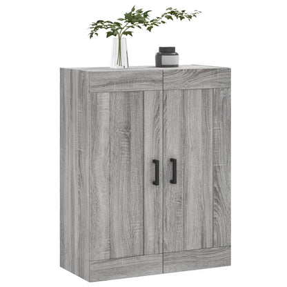 Wandkast 69,5X34X90 Cm Bewerkt Hout Grijs Sonoma Eikenkleurig