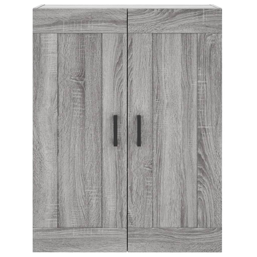 Wandkast 69,5X34X90 Cm Bewerkt Hout Grijs Sonoma Eikenkleurig