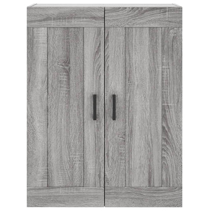 Wandkast 69,5X34X90 Cm Bewerkt Hout Grijs Sonoma Eikenkleurig