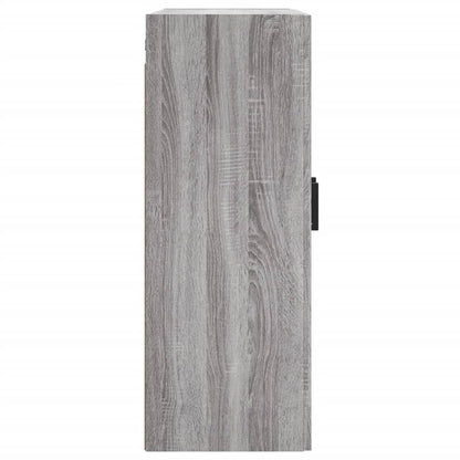 Wandkast 69,5X34X90 Cm Bewerkt Hout Grijs Sonoma Eikenkleurig