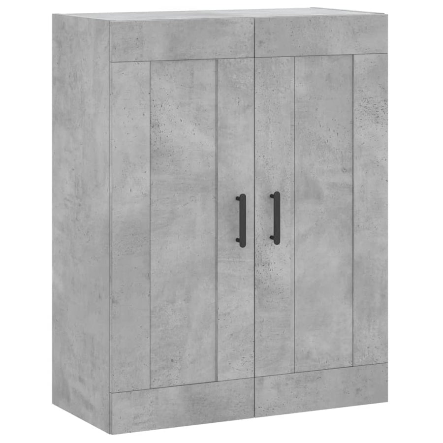 Wandkast 69,5X34X90 Cm Bewerkt Hout Betongrijs