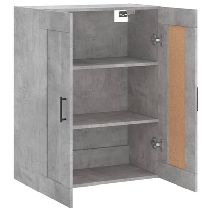 Wandkast 69,5X34X90 Cm Bewerkt Hout Betongrijs