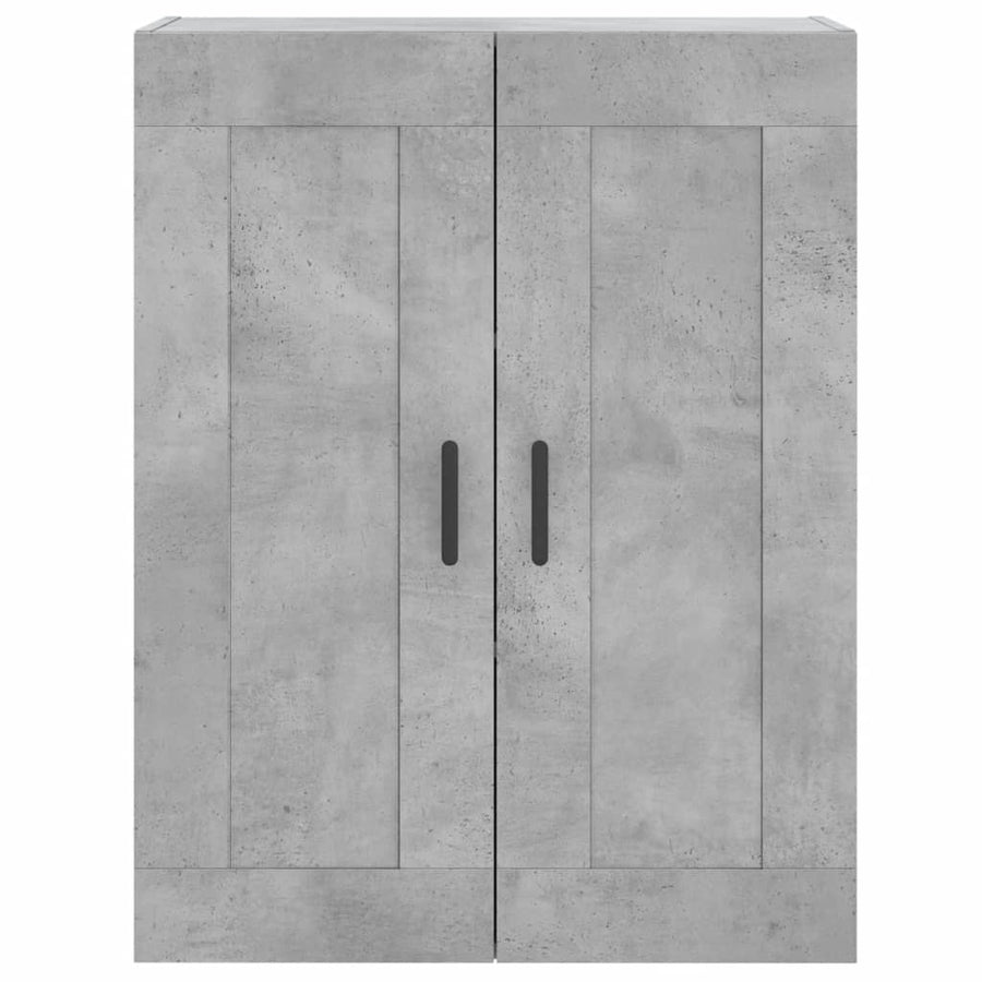 Wandkast 69,5X34X90 Cm Bewerkt Hout Betongrijs